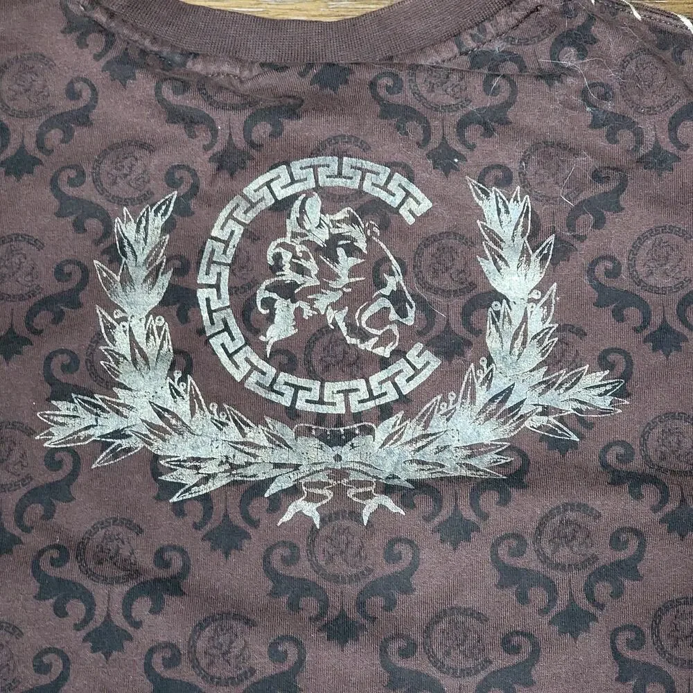 Cezer LS Brown Unisex Tee w/ Bling "Rich And Famous" - Size 3X - Picture 7 of 10